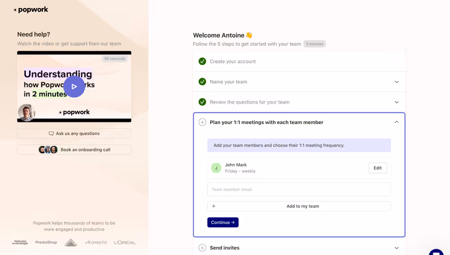 Popwork Invite Team Members