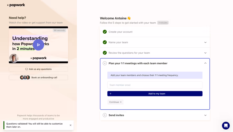 Popwork Invite Team Members