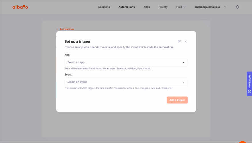Albato Setup Trigger