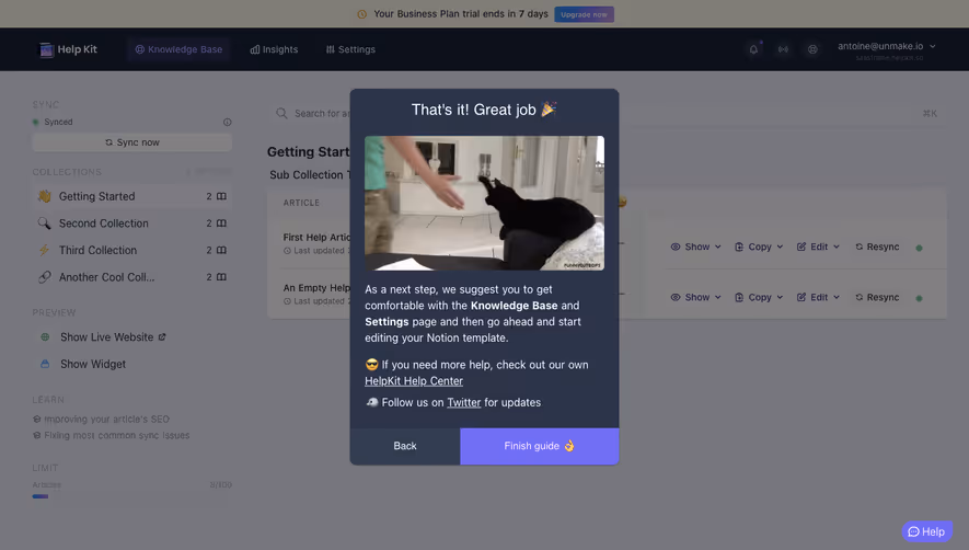 Help Kit Product Tour