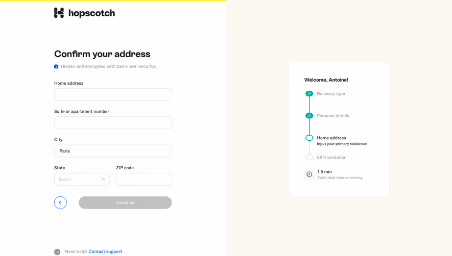 Hopscotch Account Setup