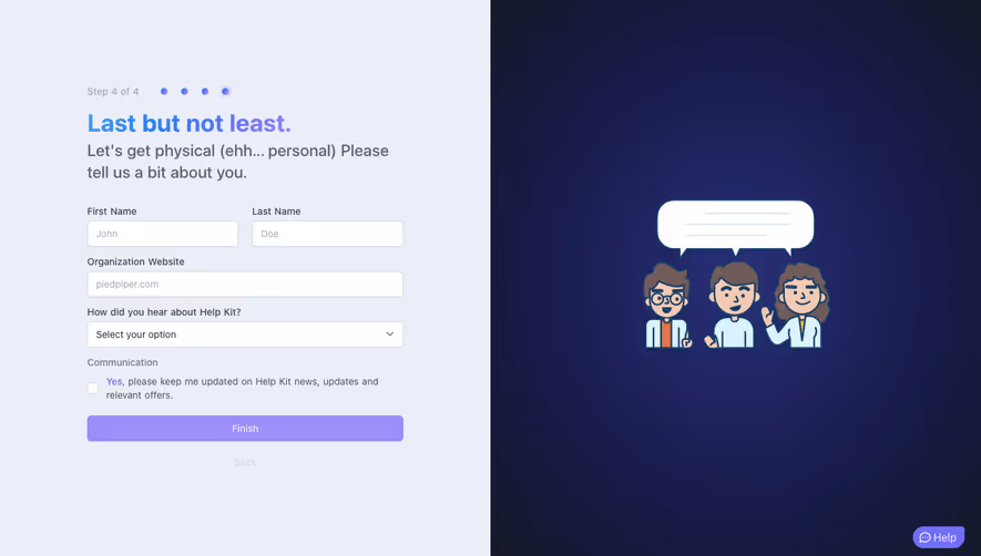 Help Kit Account Setup