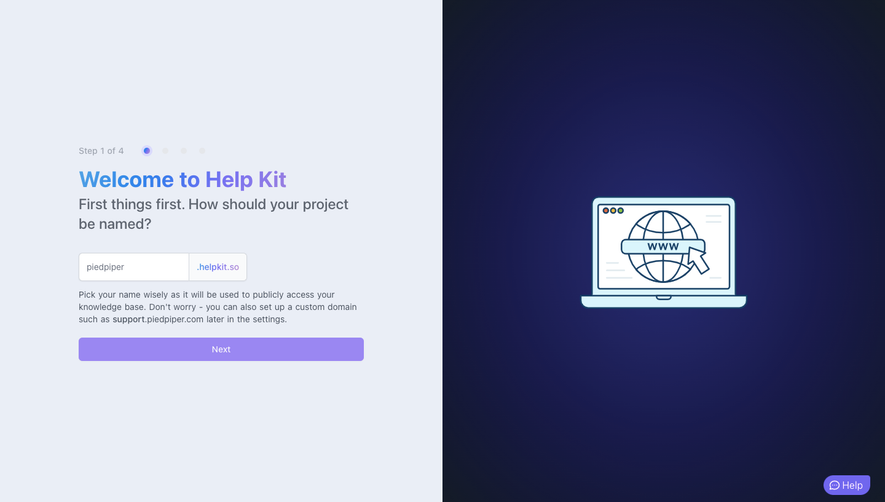 Help Kit Account Setup