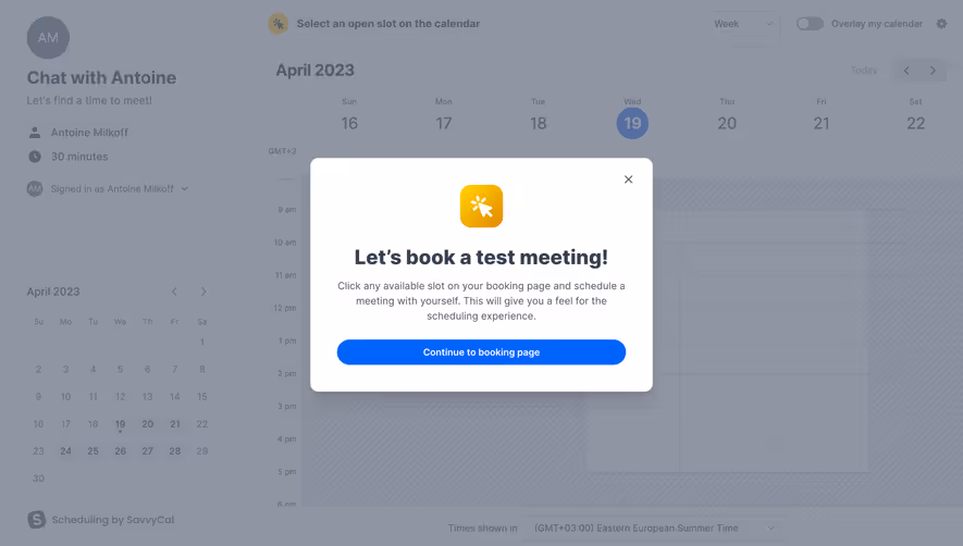 SavvyCal User Onboarding
