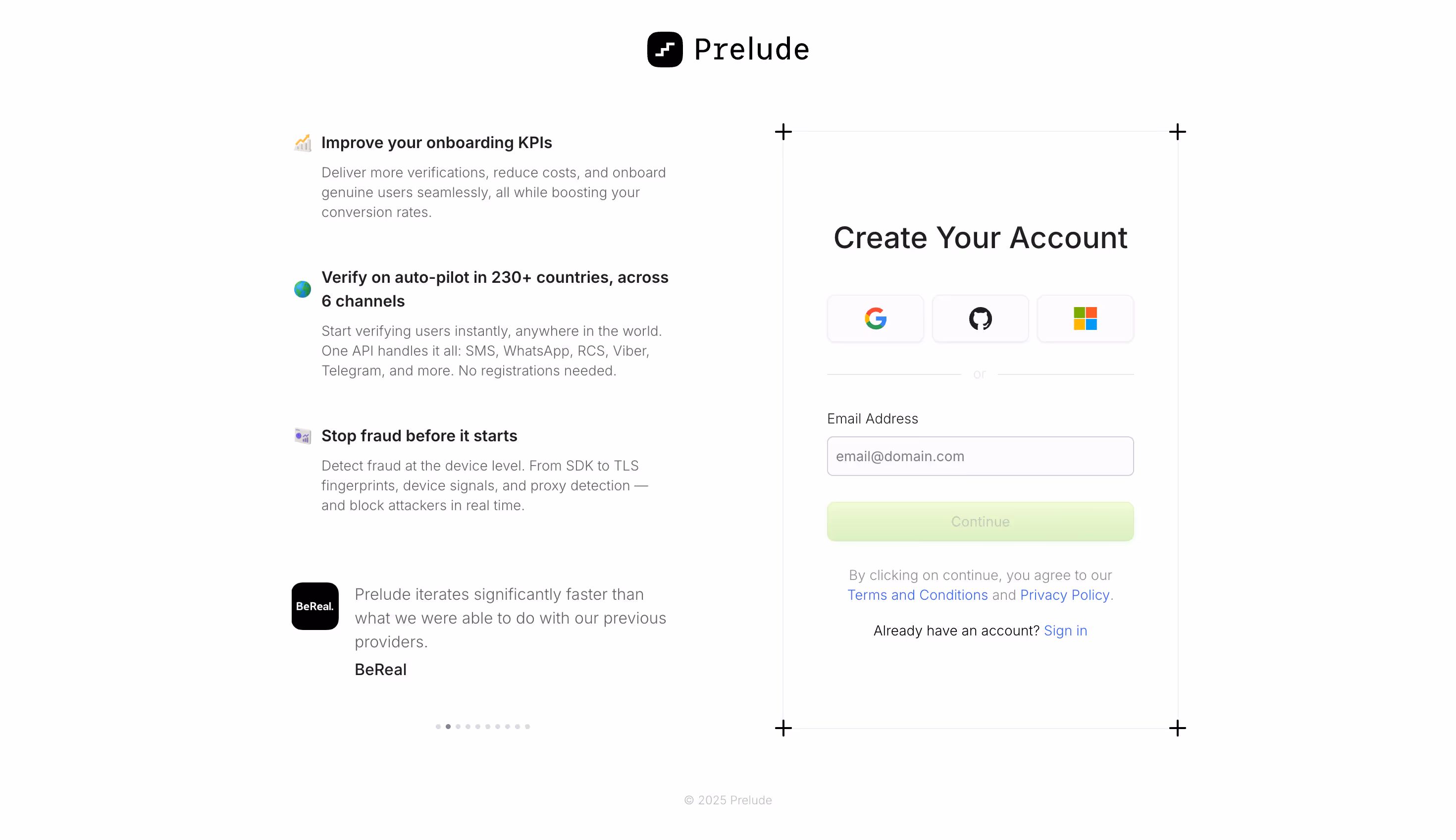 Prelude Signup
