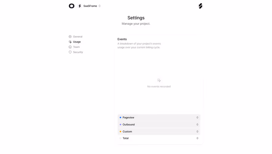 Visitors Usage Settings