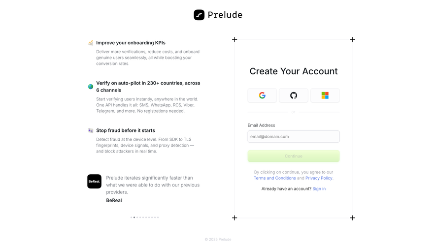 Prelude Signup