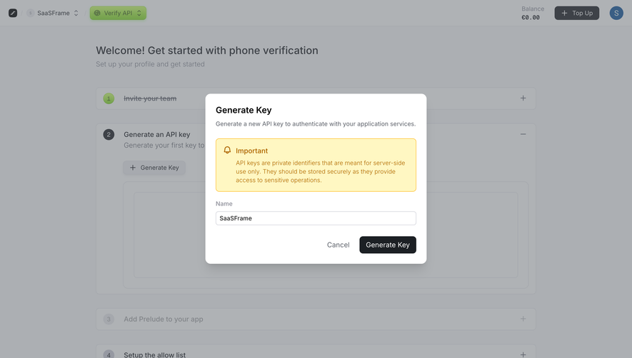 Prelude Generate Key