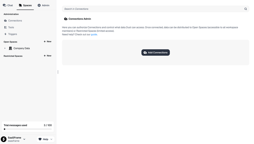 Dust Connections Admin