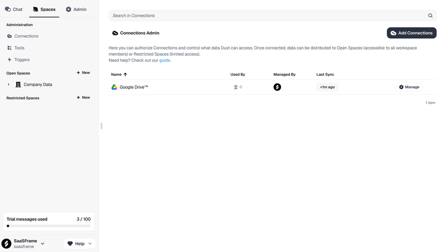 Dust Connections List