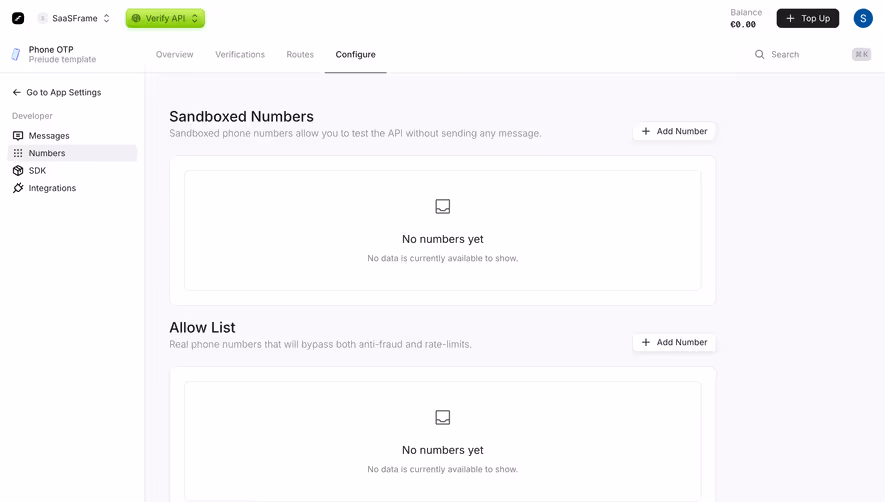 Prelude Configure Numbers