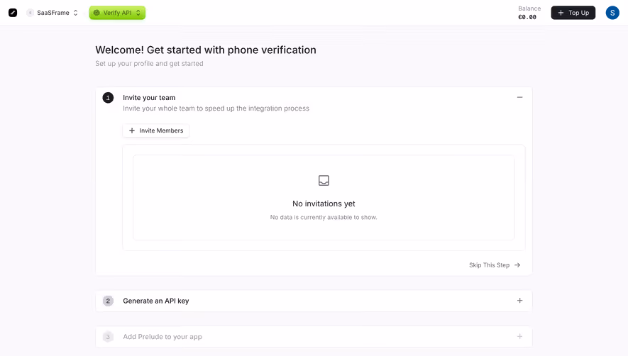 Prelude Welcome Screen