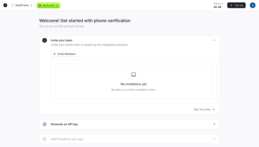 Prelude Welcome Screen