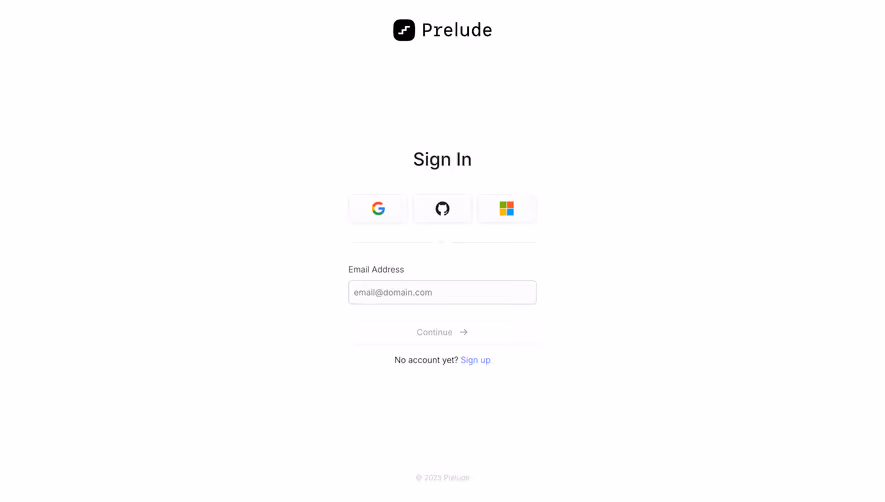 Prelude Login