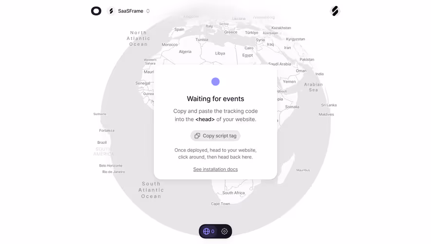 Visitors Setup Tracking