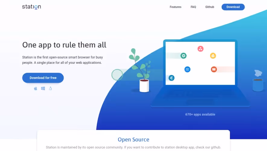 Station Landing Page
