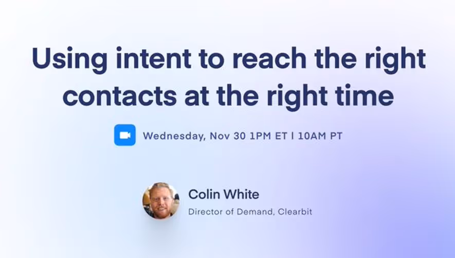 Clearbit Webinar