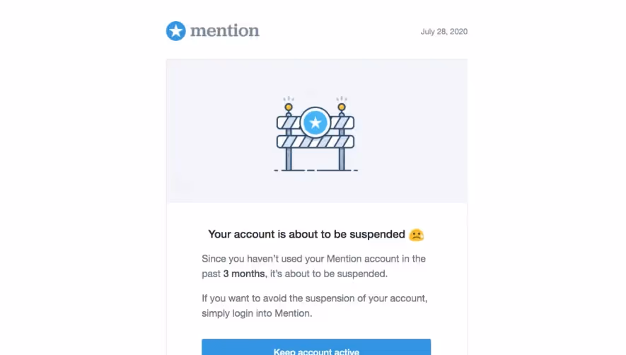Mention Retention Emails