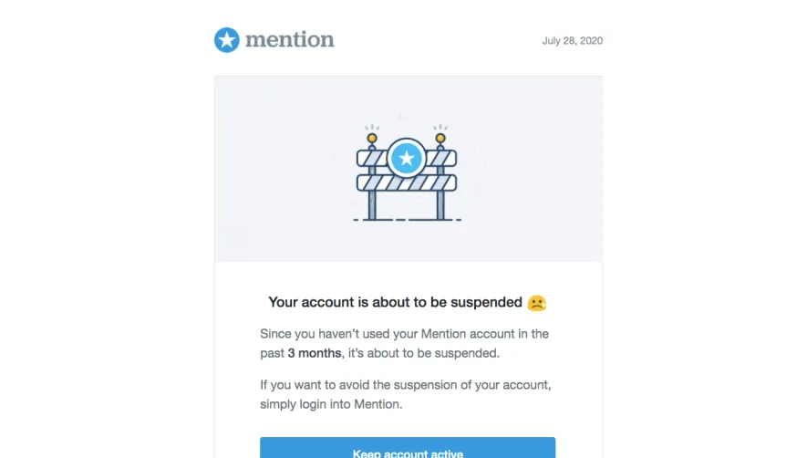 Mention Retention Emails
