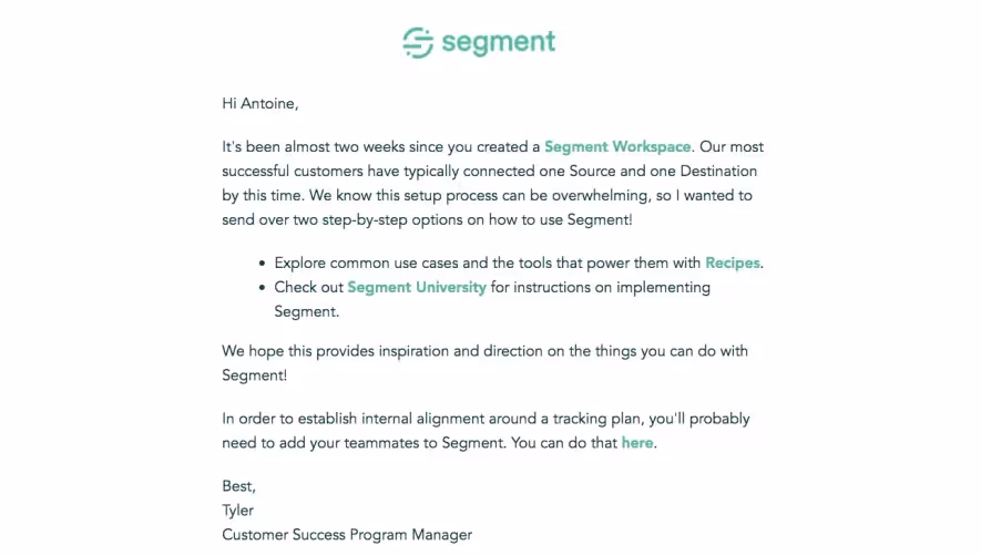 Segment Activation Emails