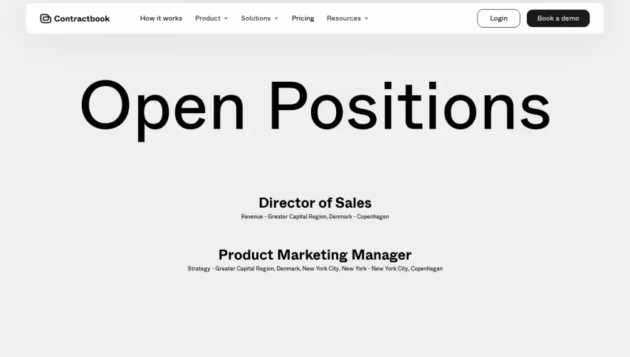 Contractbook Careers Page