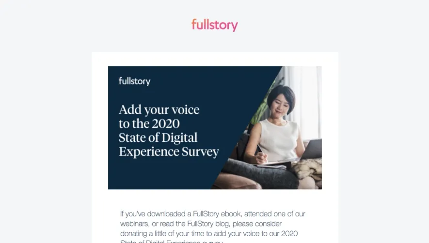 Fullstory Survey Emails