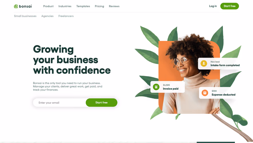 Bonsai Landing Page