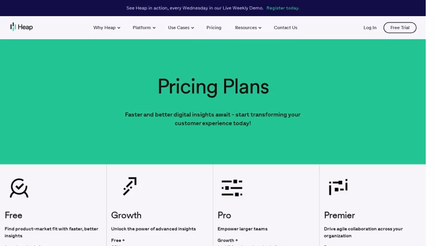 Heap Pricing Page