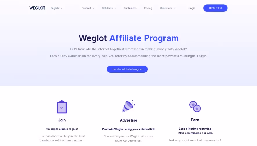 Weglot Affiliate Program