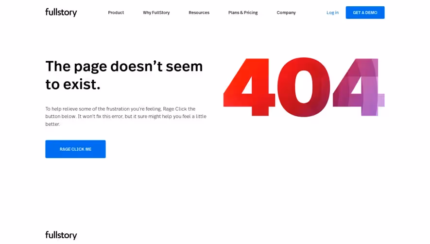 Fullstory 404 Page