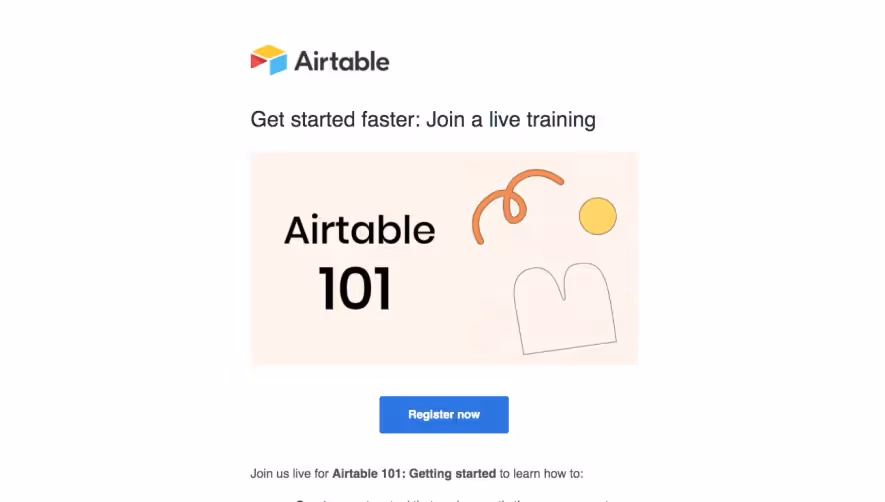 Airtable Webinars Emails