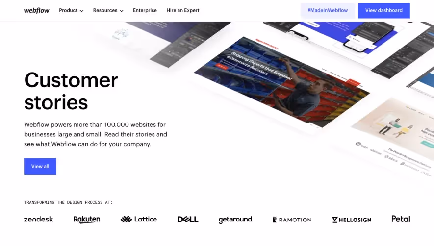 Webflow Customers Page
