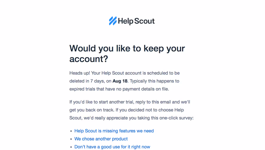 Help Scout Retention Emails
