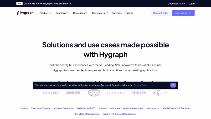 GraphCMS Use Cases Page