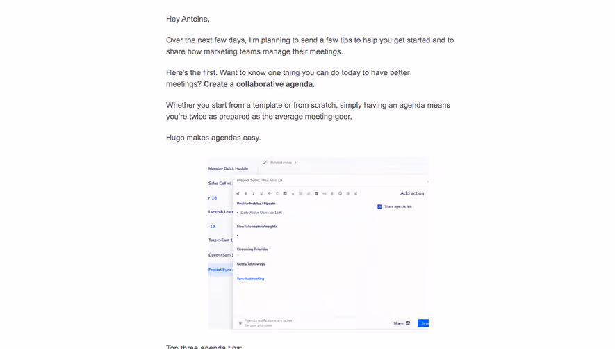 Hugo Onboarding Emails