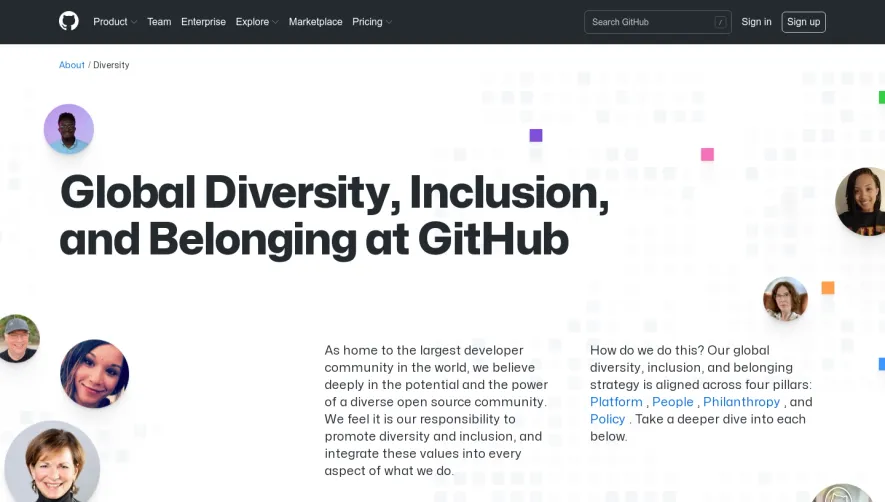 GitHub Diversity Page