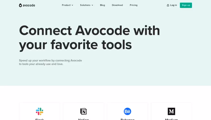 Avocode Integrations Page