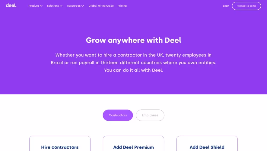 Deel Pricing Page