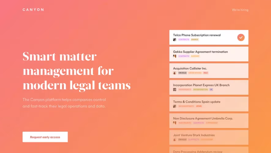 Canyon Early Access Page