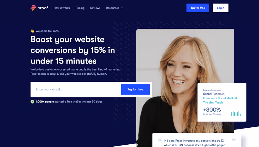 Proof Landing Page