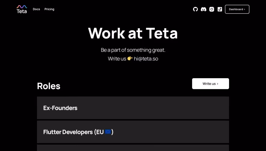 Teta Careers Page