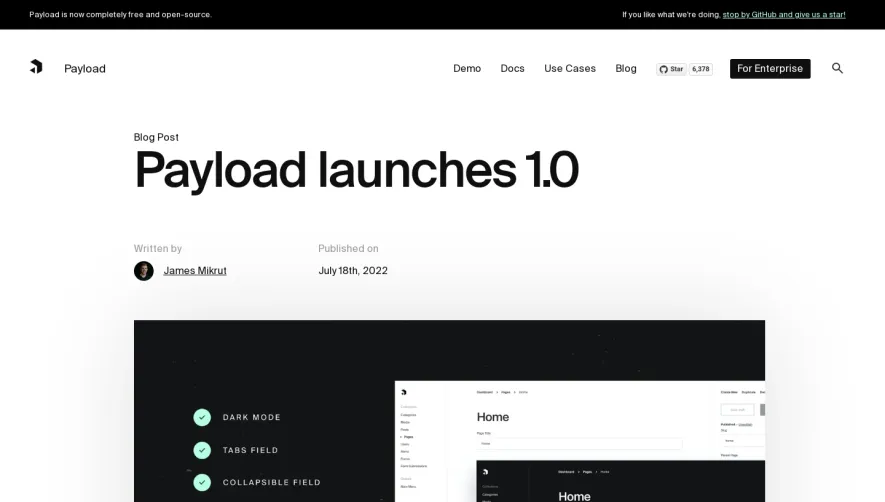 Payload Blog Template