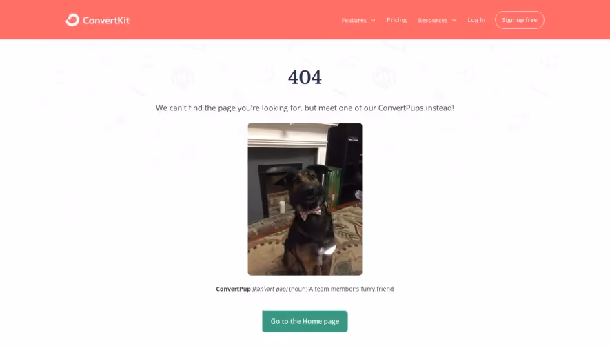 ConvertKit 404 Page