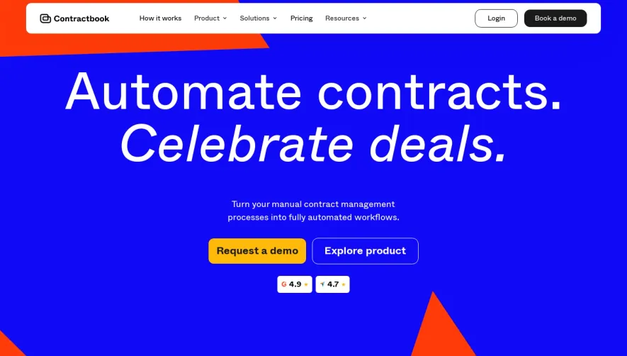 Contractbook Landing Page