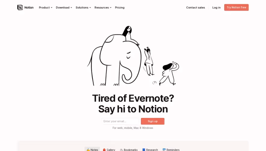 Notion Comparison Page