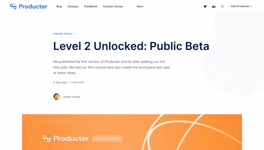 Producter Blog Template