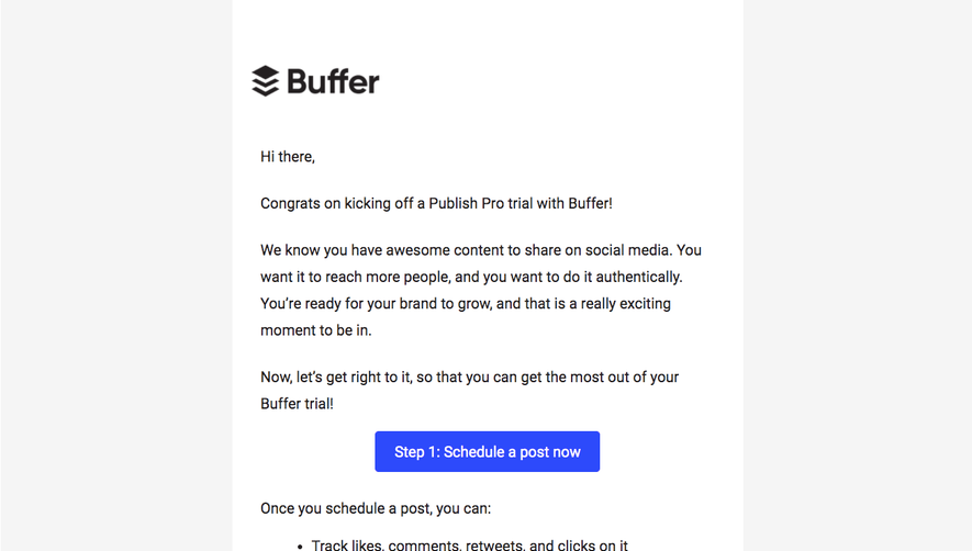 Buffer Free Trial Emails
