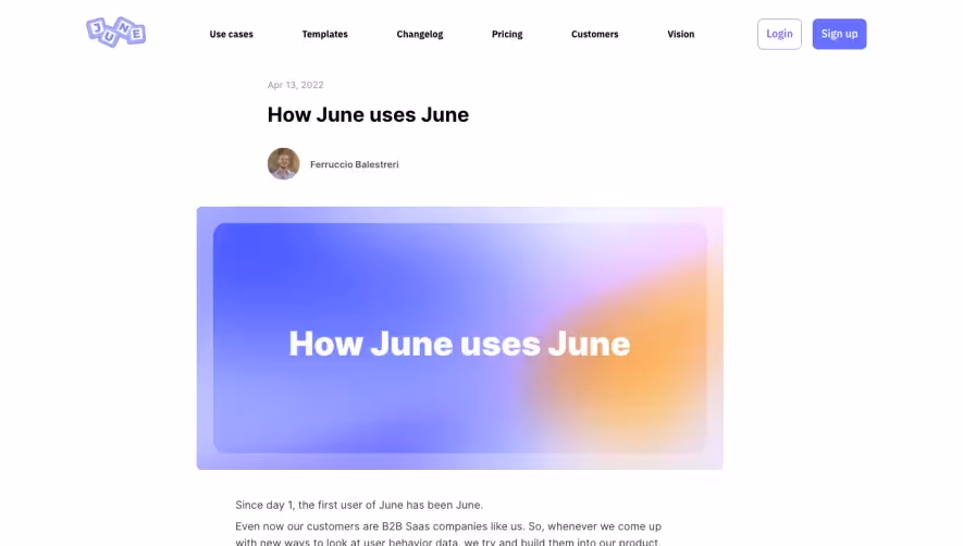 June Blog Template