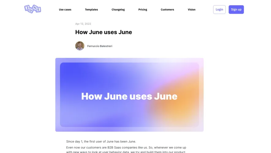 June Blog Template