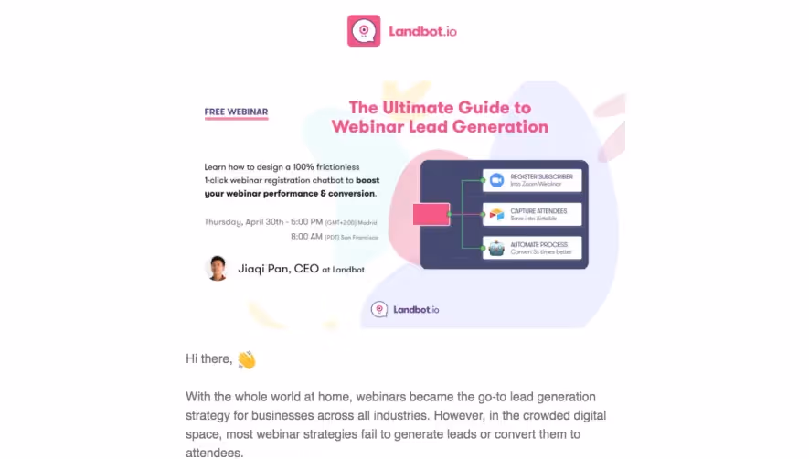 Landbot Webinars Emails